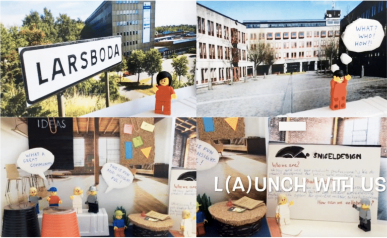 Images from video prototype of the concept L(a)unch with us