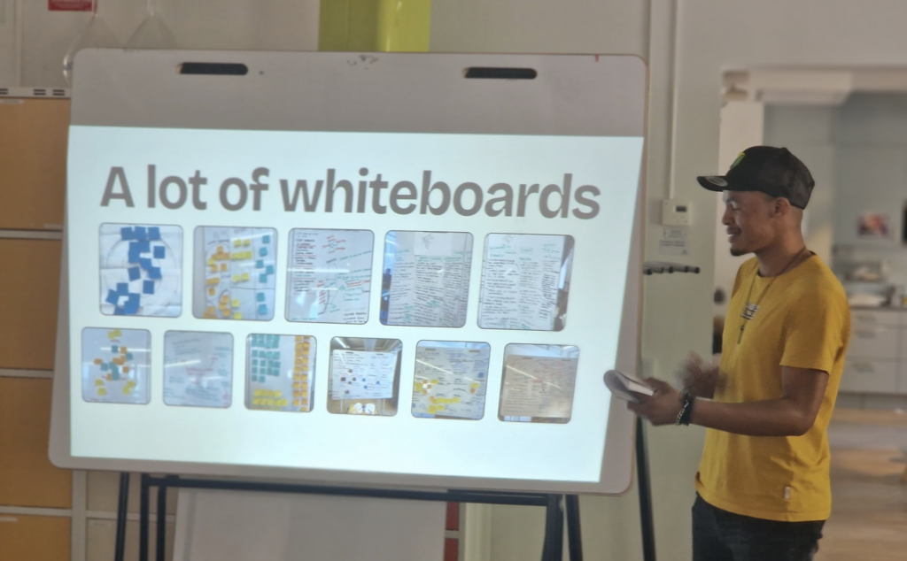 "A lot of whiteboards" summarizes one of Magganhubben's pilot groups' process.