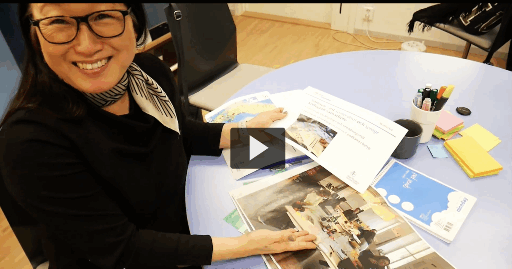 Maria Lim Falk berättar om samarbetet med Openlab för projektet intensivsvenska.