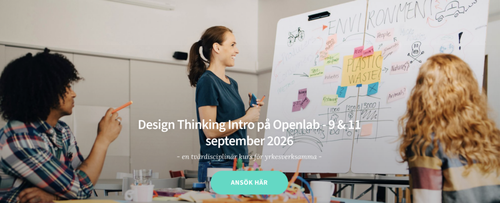 Design thinking introkurs Openlab, september 2026